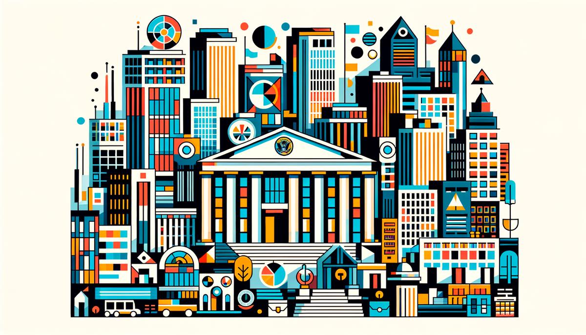 An image showing government buildings and corporate offices, symbolizing the critical role these institutions play in shaping the sustainability landscape.