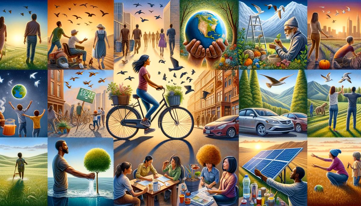 An image representing the power of individual efforts in contributing to a sustainable and equitable world.