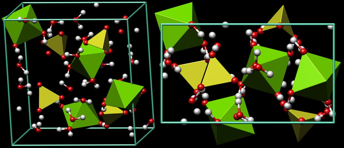 Close-up view of perovskite solar cells, showing their distinctive crystal structure